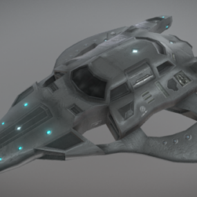 宇宙船のカメの形の3Dモデル