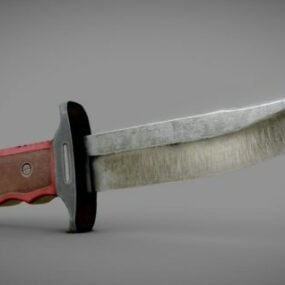 Asijský nůž zbraň 3D model