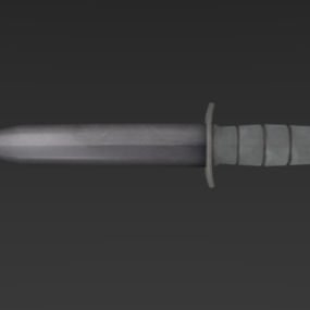 Arme à épée courte Kukri modèle 3D