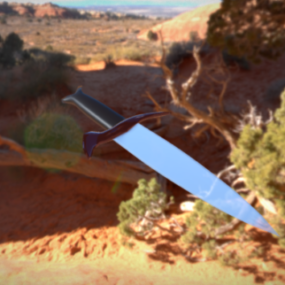 Glass Blade Knife Weapon 3d model