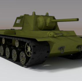 Soviet Ww2 Kv1 Tank 3d model
