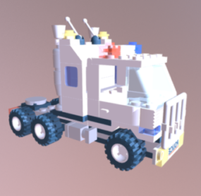 Modelo 3d de caminhão pesado Lego Squad