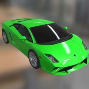 Model 3d Lamborghini Gallardo Mobil Hijau