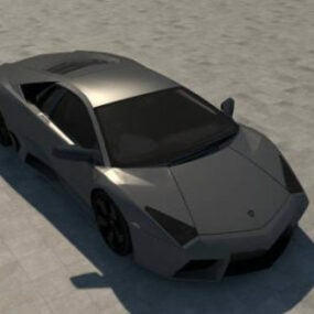 Black Lamborghini Reventon Car 3d model