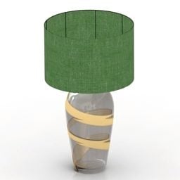 Modelo 3d de lâmpada de vaso verde