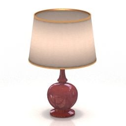 Modelo 3d de lâmpada de mesa de hotel estilo vintage