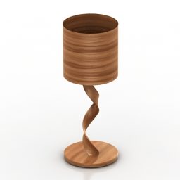 Modern Wood Lamp Decoration 3d model