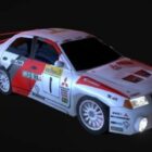 Racing Lancer Evolution Rally Car