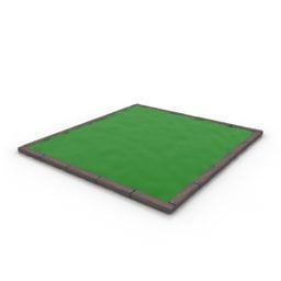正方形の芝生3Dモデル