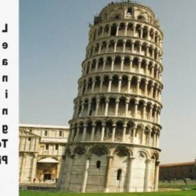 Menara Pisa Bangunan model 3d