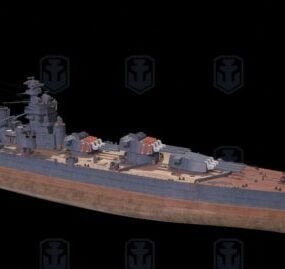 Model 3d Kapal Penjelajah Angkatan Laut Lenin