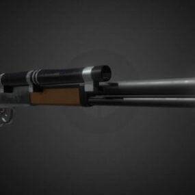 Weapon Action Rifle Gun 3d model