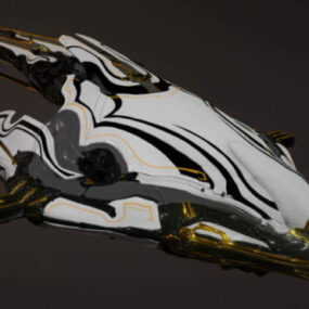 ユニコーン SF 宇宙船 3D モデル