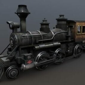 High Poly Locomotive 3d model