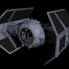 Modelo 3d del avión Lord Vader Starwars