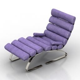 3D-Modell mit gebogenen Loungemöbeln für den Außenbereich