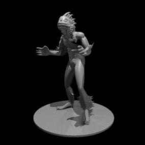 Model 3D rzeźby postaci Lovecrafta