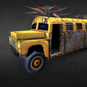 Battle Bus Low Poly 3d model
