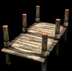 Lowpoly پل چوبی مدل سه بعدی