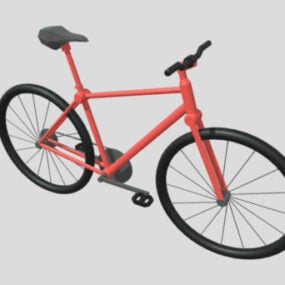 Mô hình 3d thiết kế xe đạp Low Poly