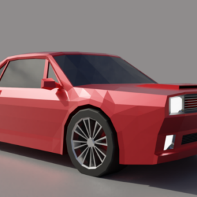 نموذج تصميم سيارة منخفض بولي ثلاثي الأبعاد