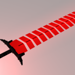 Lowpoly Model 3d Pedang Cahaya Iblis