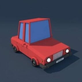 Lowpoly Rodinný 3D model herního auta