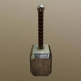 Lowpoly Model 3d Thor Hammer
