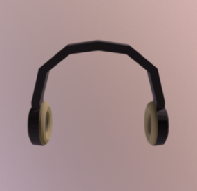 Lowpoly אוזניות דגם תלת מימד