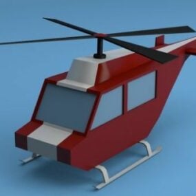 लो पॉली हेलीकॉप्टर डिज़ाइन 3डी मॉडल