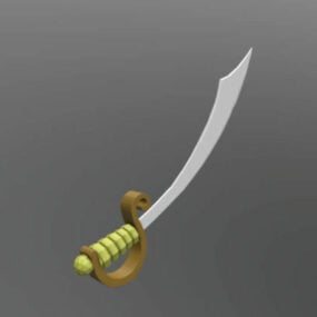 مدل 3 بعدی سلاح دزدان دریایی شمشیر