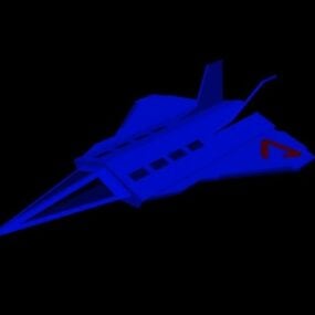 लो पॉली स्पेसशिप एयरक्राफ्ट 3डी मॉडल
