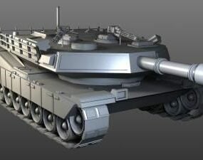 Lowpoly आर्मी टैंक कॉन्सेप्ट 3डी मॉडल