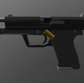 Lowpoly Ручний пістолет Військова зброя 3d модель