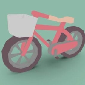Diseño de bicicleta Low Poly modelo 3d