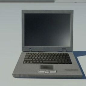Lowpoly Modello 3d di laptop vecchio stile