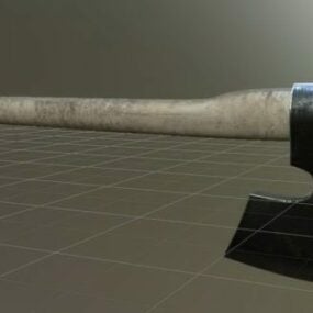 武器 Lowpoly 木の斧3Dモデル