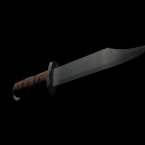 Old Lowpoly Knife Weapon 3d model