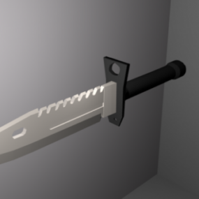 Lowpoly Bayonet Knife 3d model