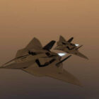 Lowpoly Army Stealth Plane