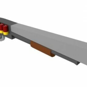 Lowpoly 3д модель дробовика оружия