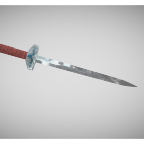 Lowpoly Sword Old Weapon 3d-modell