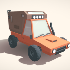 Low Poly Truck For Game 3d model