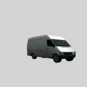 Lowpoly Model 3d Transportasi Van