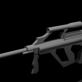Lowpoly Assault Gun 3d malli