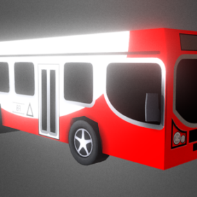 Lowpoly Bus Vehicle 3d model