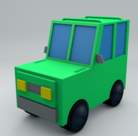 Herní mnohoúhelník Lowpoly 3D model auta