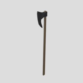 Lowpoly Two Handed Axe Weapon 3d model