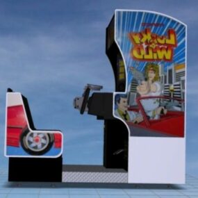 3д модель аркадного игрового автомата Sitdown Shooter