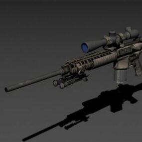 M110 רובה דגם תלת מימד